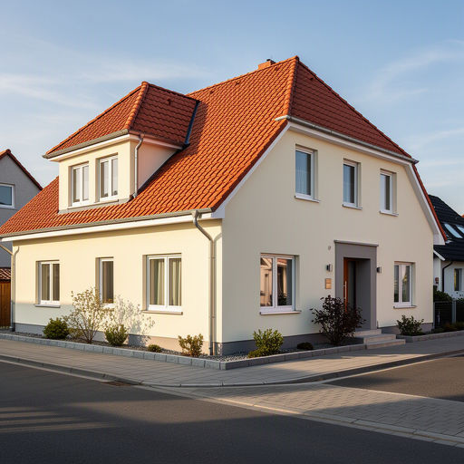 Gerenoveerde hoekwoning met crèmekleurige kunststof kozijnen aan een rustige straat in Leiderdorp