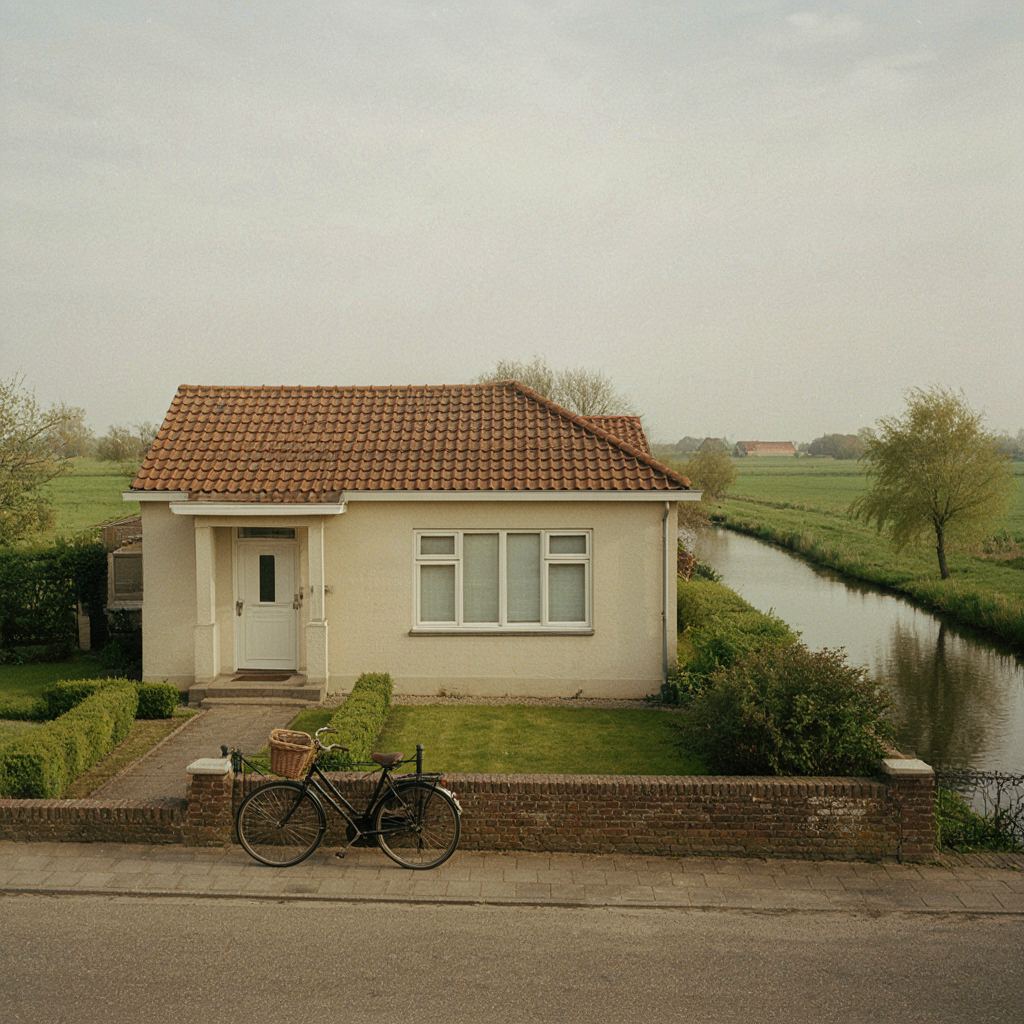 Vrijstaande woning aan het water in Hoogmade met nieuwe witte kunststof kozijnen en deuren