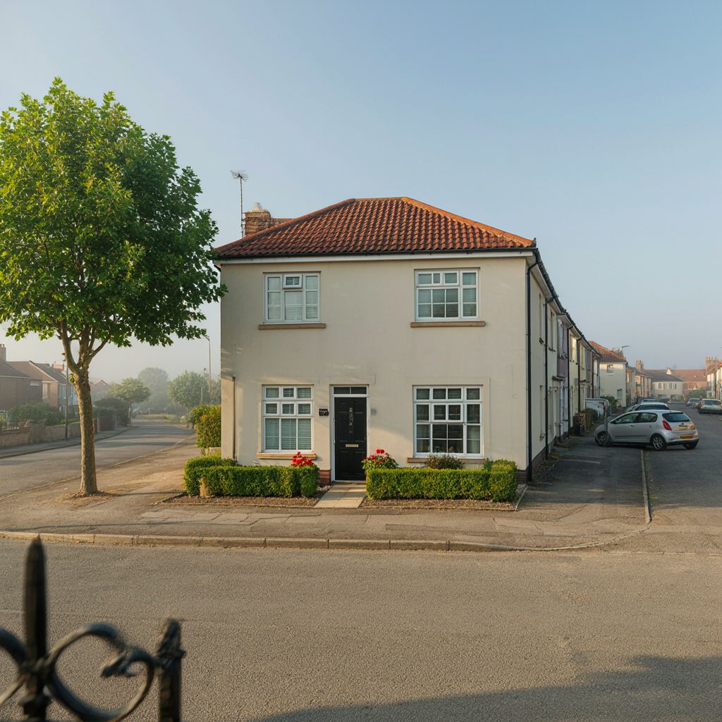 Gerenoveerde hoekwoning met antraciete kunststof kozijnen aan een rustige laan in Voorschoten