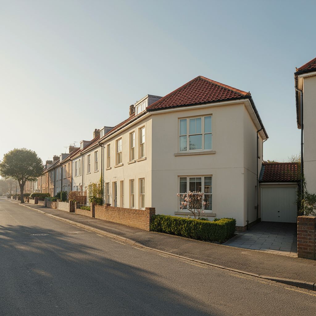 Vrijstaande woning in Valkenburg met crèmekleurige kunststof kozijnen en mergelstenen gevel
