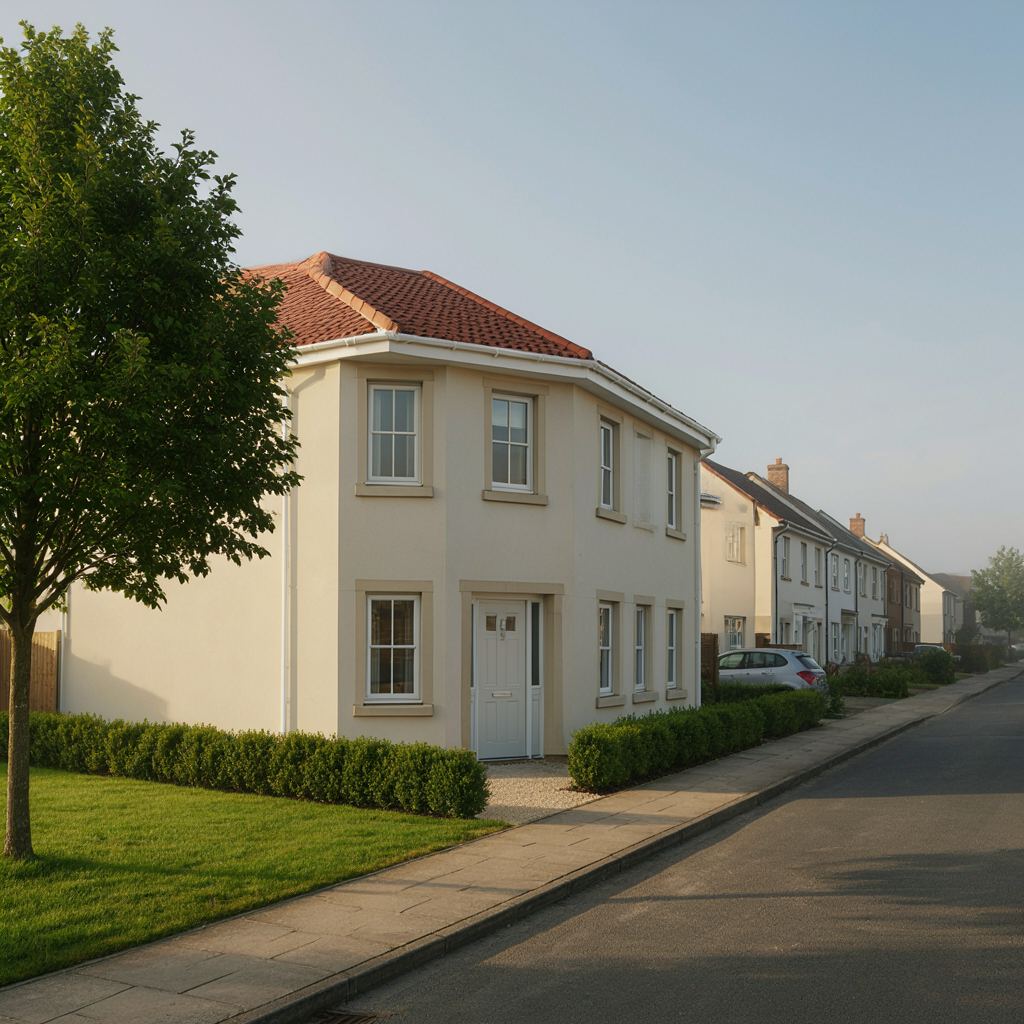 Vrijstaand jaren 30-huis met houtlook kunststof kozijnen in een rustige laan van Katwijk