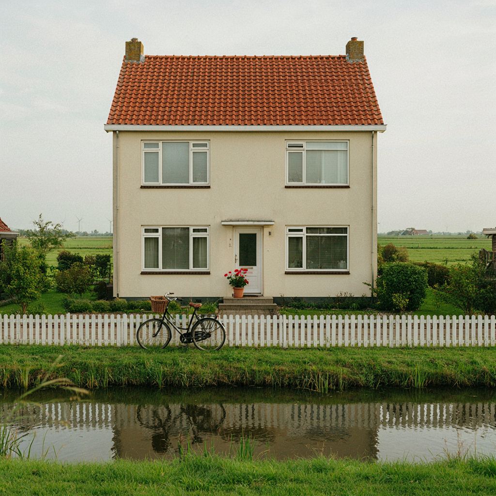 Klassiek wit herenhuis met erker in Wassenaar voorzien van nieuwe kunststof kozijnen