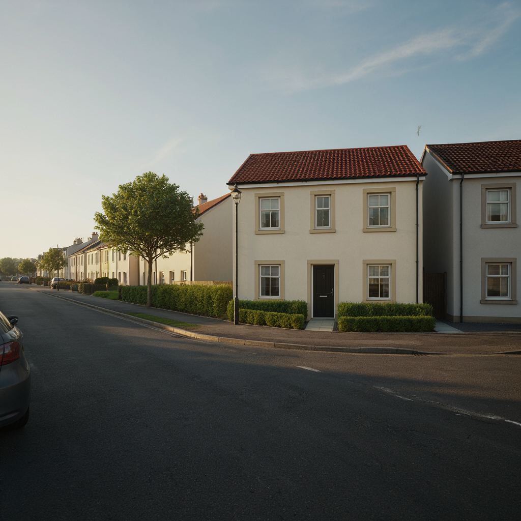 Gerenoveerde hoekwoning met crèmekleurige kunststof kozijnen aan een rustige straat in Warmond